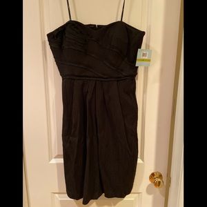 NWT Suzi Chin strapless black cocktail dress 14